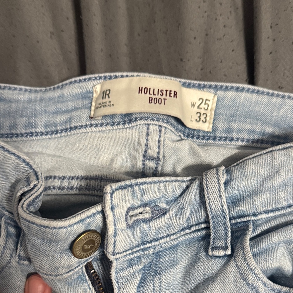 Hollister Women's Sky Blue Bootcut Jeans